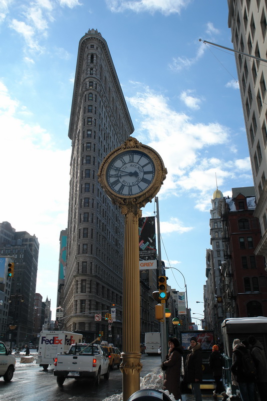    - ( A street clock in New York city)